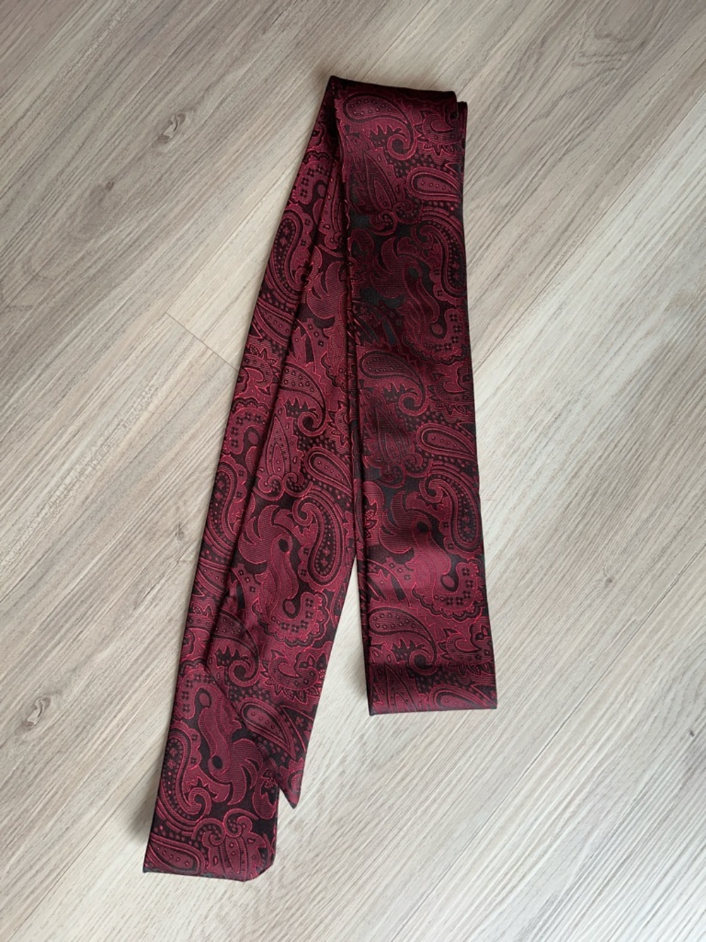 Paisley Women’s Long Tie Burgundy NEW Versatile Sash Belt Hair